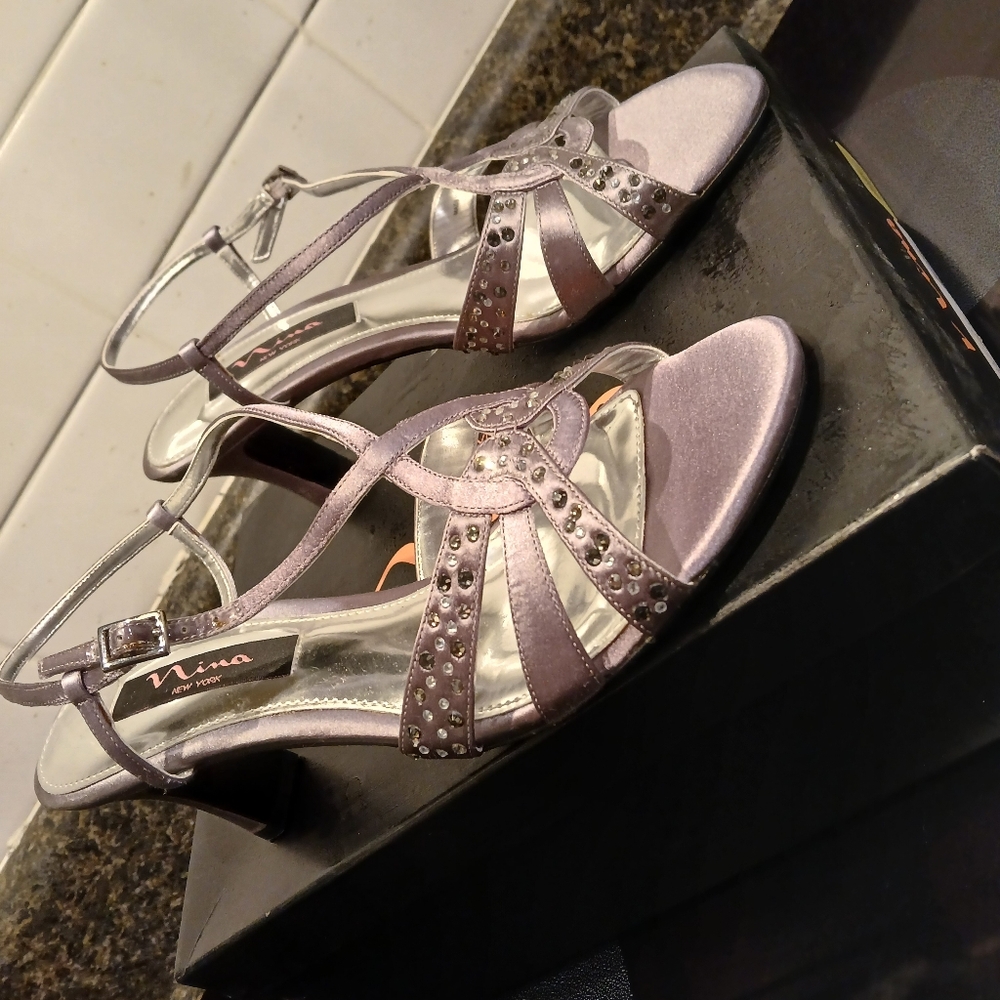 Royal  silver heels  Nina New York